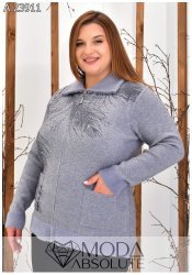 Жіноча тепла кофта з візерунком на змійці А 23911 Жіноча тепла кофта з візерунком на змійці А 23911